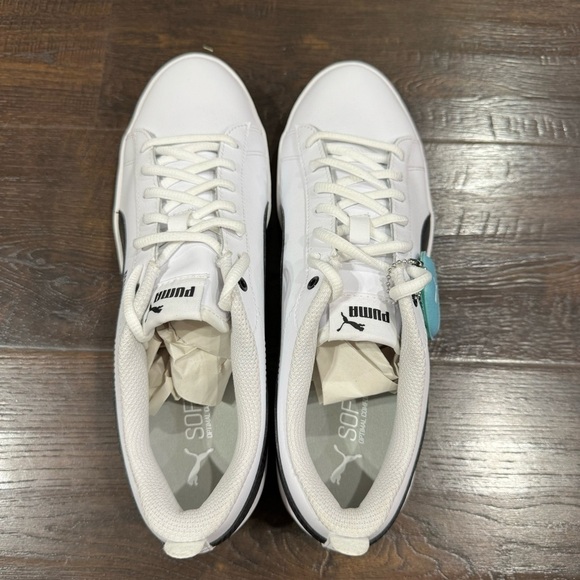 Puma Smash V2 White/Black Leather Sneaker Size 11 Women - Picture 7 of 11